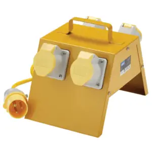 110V 16A 4-Way Distribution Box – Metal Enclosure